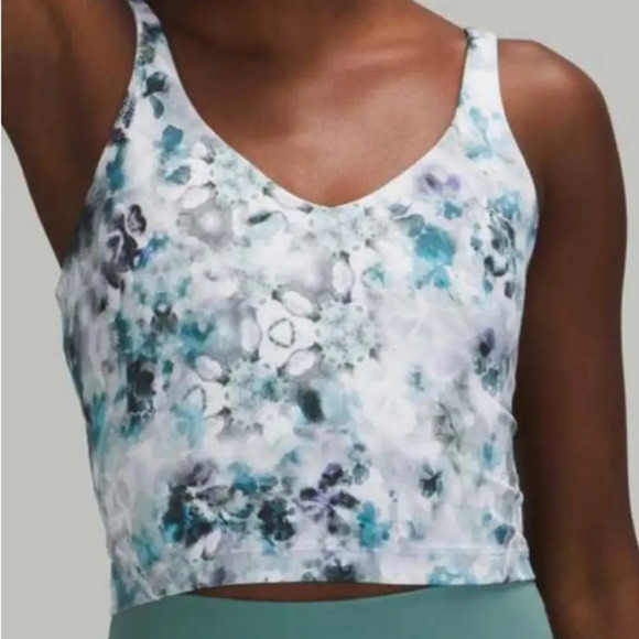 lululemon athletica Tops - Lululemon Align Tank Kaleidofloral Blue White Size 0